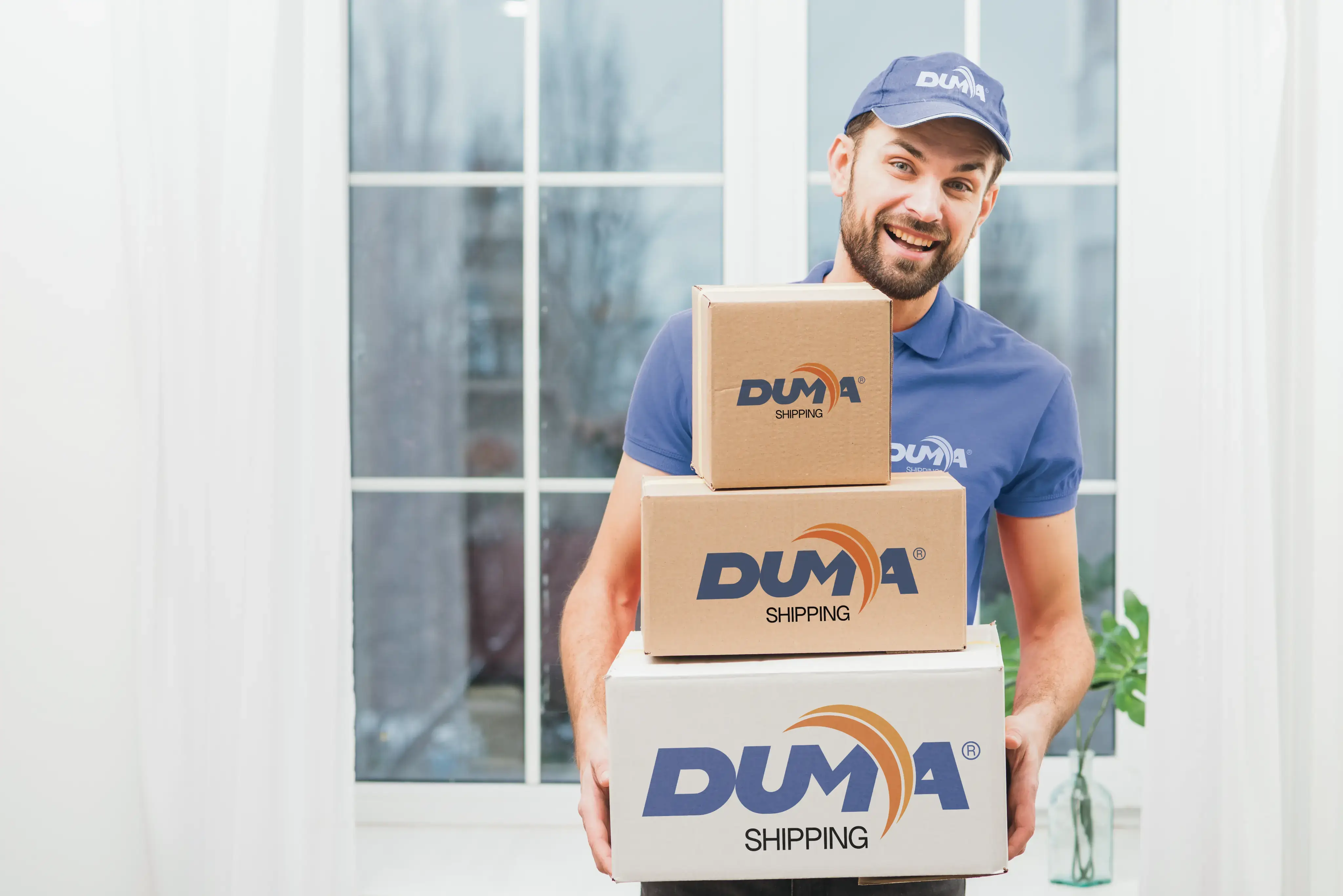 Professional movers packing household items